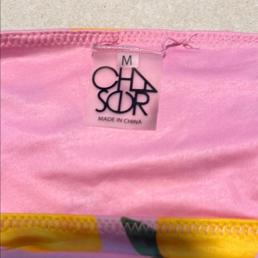 Chaser Pink Lemon Print Bikini Bottom M